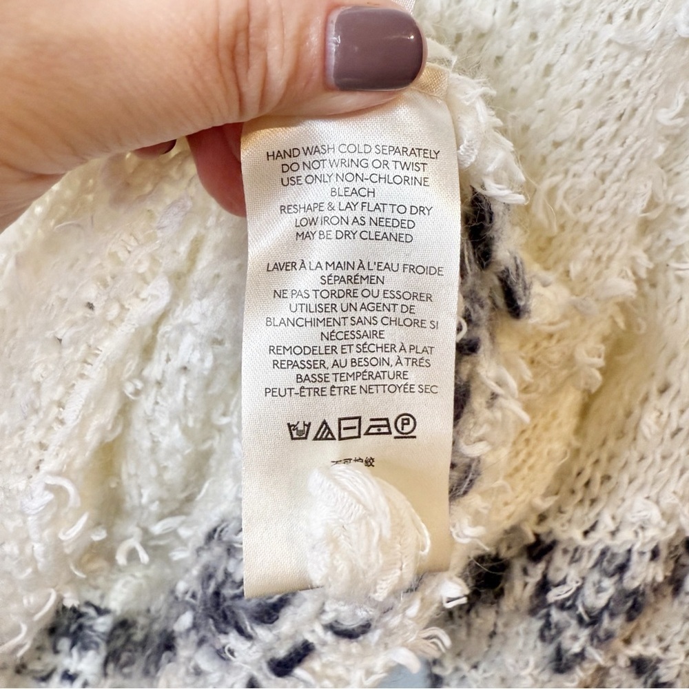 Anthropologie Pilcro Alpaca Blend Women’s Oversized Ivory Sweater Sz Small - Picture 9 of 16